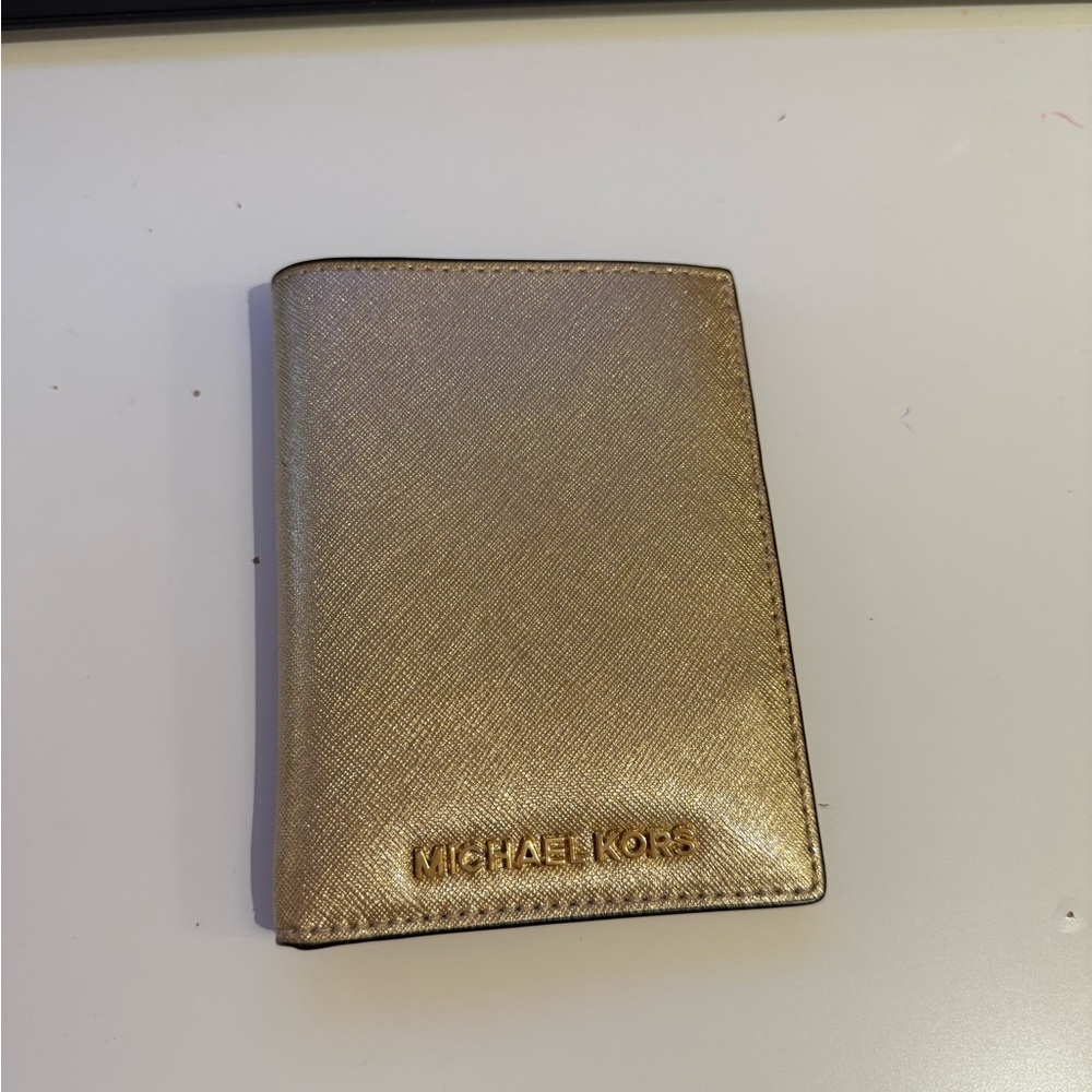 Michael Kors Gold Passport Wallet